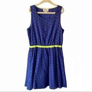 Boden Johnnie B Blue Eyelet Sleeveless Dress 9-10Y